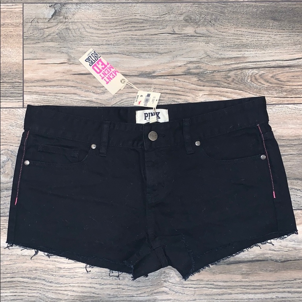 Black denim shorts by PINK